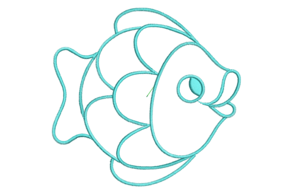 Cute Cartoon Fish Embroidery Design