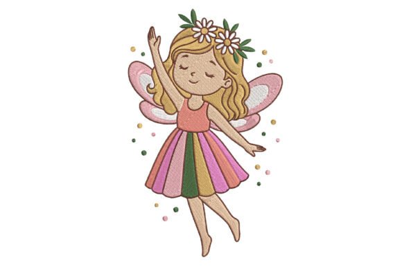 Cute Fairy Girl Embroidery