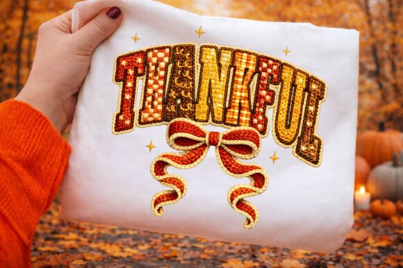 Embroidery Coquette Thankful PNG