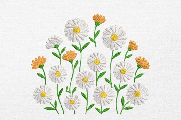 Flower Garden Embroidery Pattern