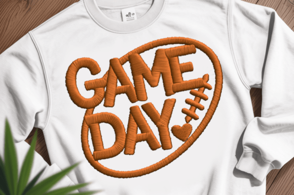 Game Day Embroidery Design, Football Sea