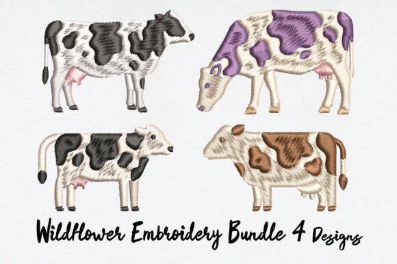Holstein Cow Embroidery