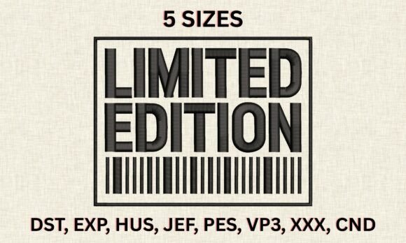 Limited Embroidery Text Design