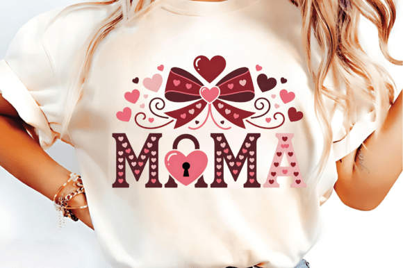 MAMA PNG, Faux Embroidery Valentine