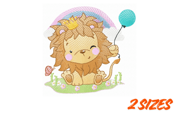Prince Lion Embroidery Design