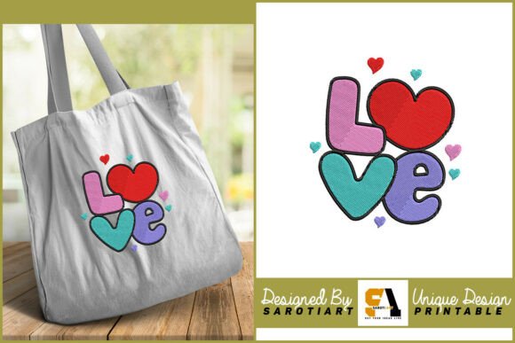 Valentine Embroidery Design Love
